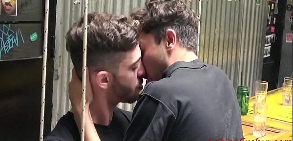  Sexy Studs Fuck In A Gay Bar Passionately